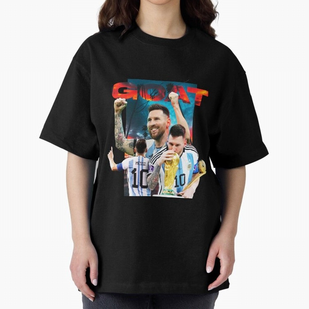 Messi GOAT Premium T-Shirt Elevate FIFA World Cup 2026 for Fans of Messi and Spain, Bringing Tournament Hype, Historic Matchups, Family Viewing Parties and Global Sports Pride; Ideal for Fans Who Follow Messi, Cristiano Ronaldo, CR7, Mbappe, Neymar