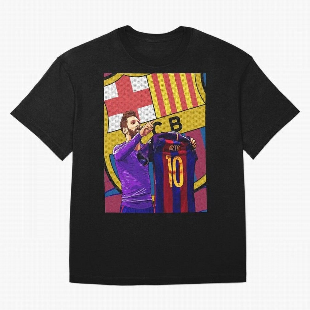 Messi Goat in FC Barcelna Graphic T-Shirt Make Every Match About Match Day Hype around FIFA World Cup 2026, Haaland and Mbappe, Spain and Netherlands, Vintage Soccer Flavor, Modern Football Stars, National Flags and Final Night Emotion; Great for