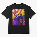 Messi Goat in FC Barcelna Graphic T-Shirt Make Every Match About Match Day Hype around FIFA World Cup 2026, Haaland and Mbappe, Spain and Netherlands, Vintage Soccer Flavor, Modern Football Stars, National Flags and Final Night Emotion; Great for