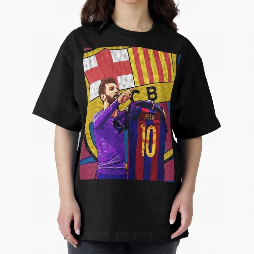 Messi Goat in FC Barcelna Graphic T-Shirt Make Every Match About Match Day Hype around FIFA World Cup 2026, Haaland and Mbappe, Spain and Netherlands, Vintage Soccer Flavor, Modern Football Stars, National Flags and Final Night Emotion; Great for