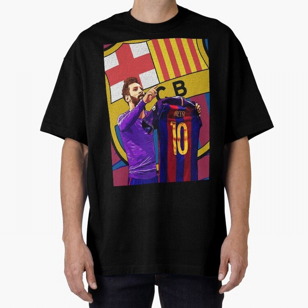 Messi Goat in FC Barcelna Graphic T-Shirt Make Every Match About Match Day Hype around FIFA World Cup 2026, Haaland and Mbappe, Spain and Netherlands, Vintage Soccer Flavor, Modern Football Stars, National Flags and Final Night Emotion; Great for