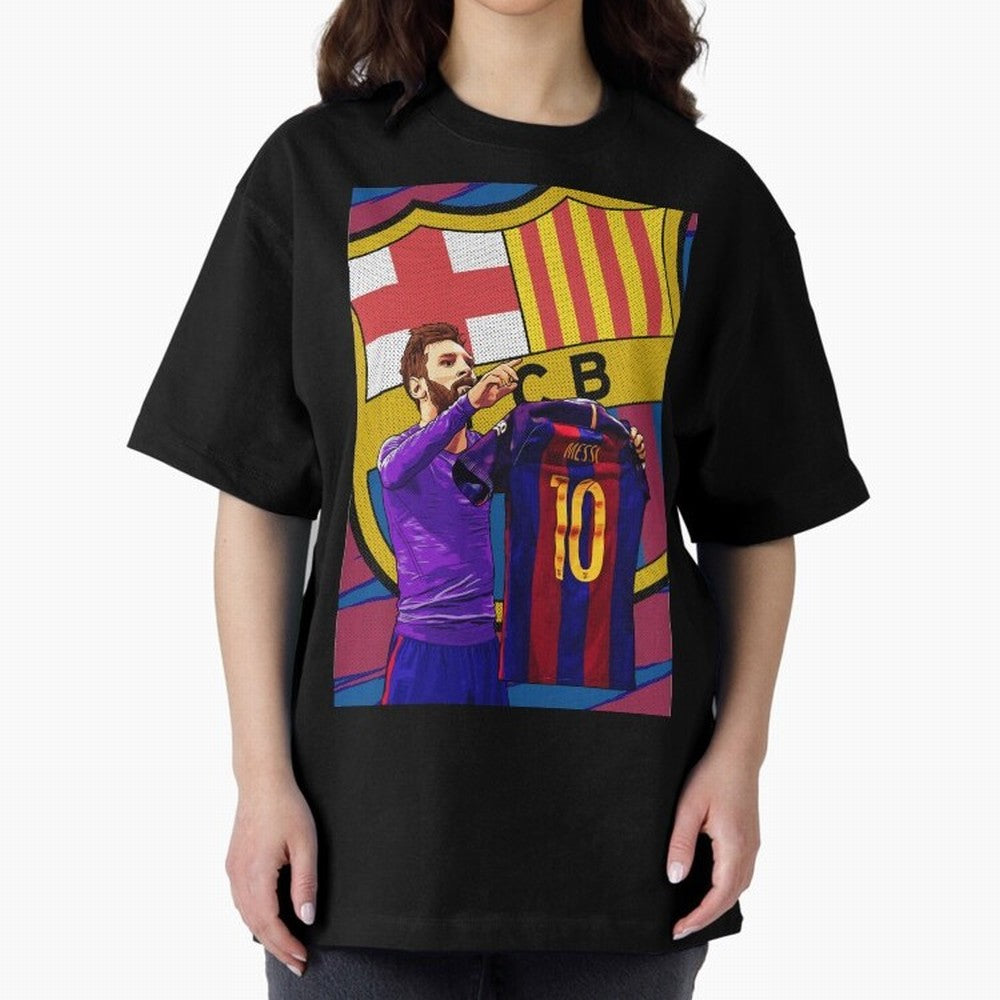 Messi Goat in FC Barcelna Premium T-Shirt Bring World Football Passion into the FIFA World Cup 2026 USA Canada Mexico Journey through Mbappe and Neymar Highlights, England Pride, Champion Mindset, Group Stage Buzz, Knockout Tension and Passionate