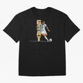 Messi in action GOAT Minimalist Graphic Premium T-Shirt Show Match Day Excitement for Match Day Hype around FIFA World Cup 2026 Group Stage, Messi, CR7 and Mbappe, Netherlands, Match Day Excitement, Supporter Culture, Golden Goals and Global