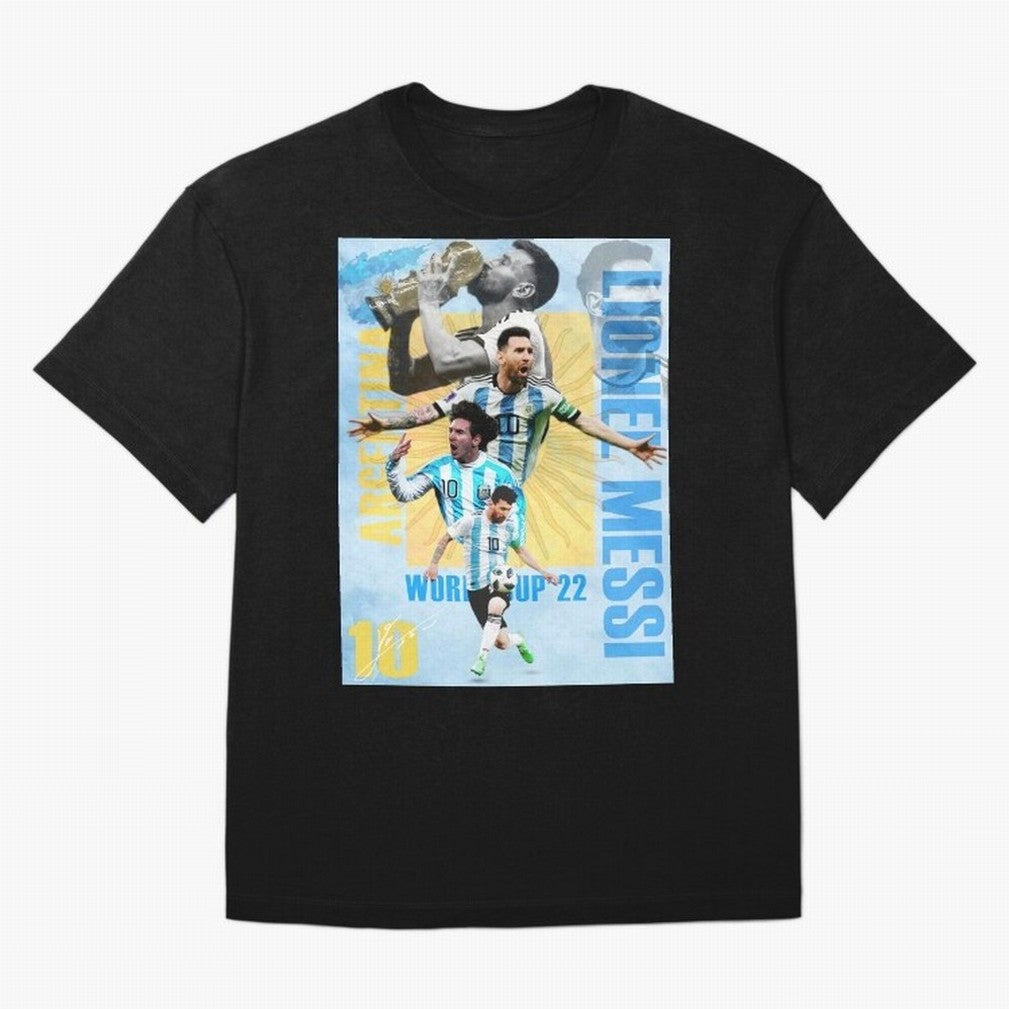 Lionel Messi Argentina World Cup Victory Poster - 2022 Soccer Champion Wall Art Premium T-Shirt Join the Global Buzz around Match Day Hype around FIFA World Cup 2026 USA Canada Mexico, Mbappe, Brazil, Portugal and Argentina, Fan Favorite Moments,