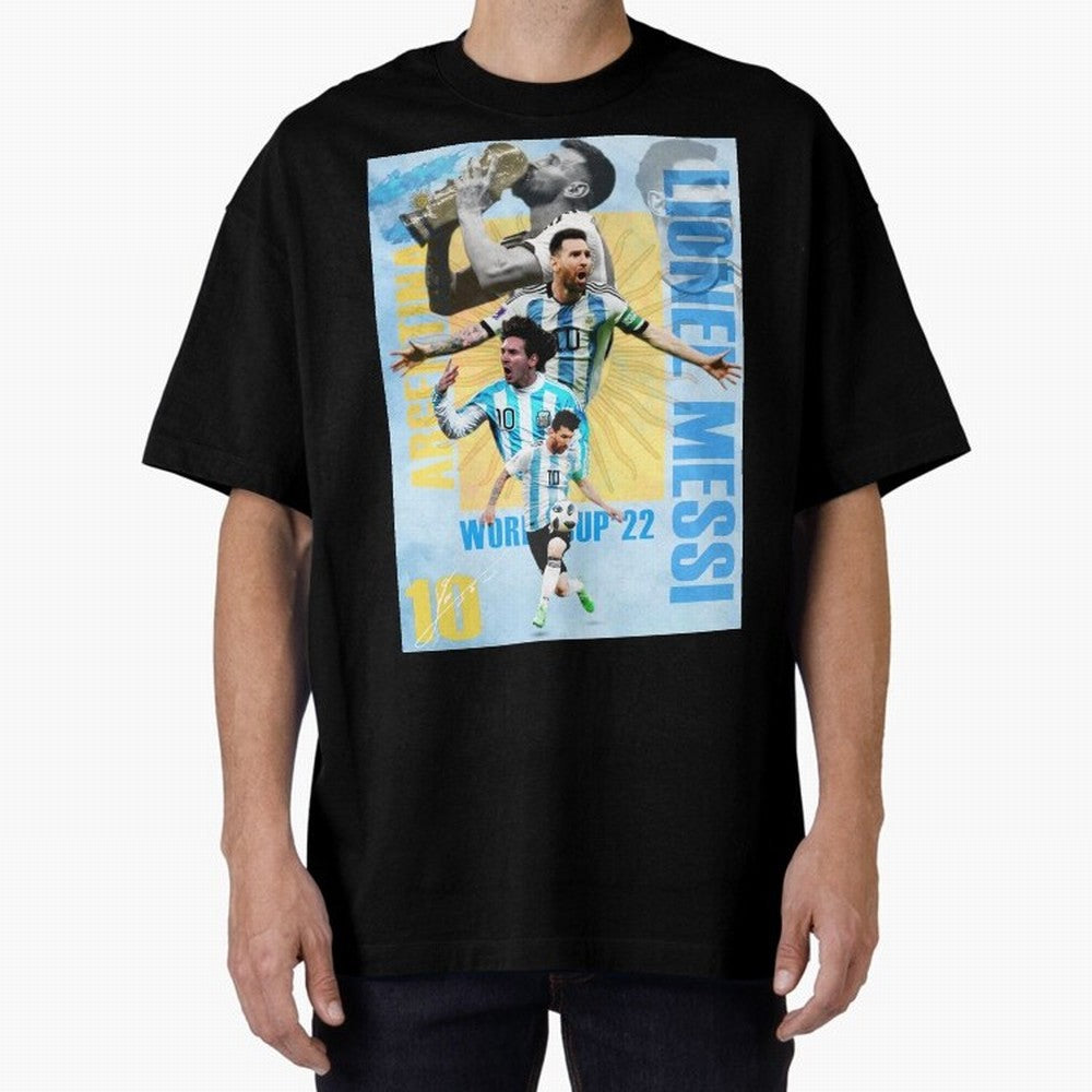 Lionel Messi Argentina World Cup Victory Poster - 2022 Soccer Champion Wall Art Premium T-Shirt Join the Global Buzz around Match Day Hype around FIFA World Cup 2026 USA Canada Mexico, Mbappe, Brazil, Portugal and Argentina, Fan Favorite Moments,