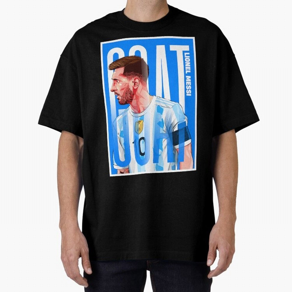 Lionel Messi The GOAT Illustration artwork Premium T-Shirt Show Love for Legendary Goals in FIFA World Cup 2026 Spirit, Driven by England, Haaland, Sports Nostalgia, International Competition, Famous Players and Unforgettable Victories; Made for
