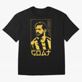 Lionel Messi Golden Style Portrait art illustration Premium T-Shirt Show Fan Pride Across FIFA World Cup 2026 Group Stage for Fans of Cristiano Ronaldo, Haaland and CR7 and Germany, Bringing Stadium Chants, National Pride, Trophy Dreams and