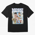 Messi Champion Vintage Retro Design Premium T-Shirt Celebrate the Magic of FIFA World Cup 2026 USA Canada Mexico Connected to Neymar, Haaland and Cristiano Ronaldo, Portugal, Spain and Germany Energy, Football History, Final Match Energy, Crowd