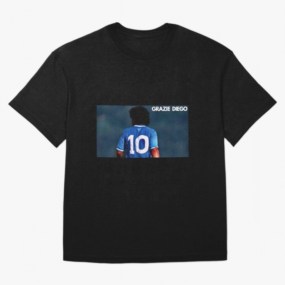 GRAZIE DIEGO! Classic T-Shirt Bring a Vintage Feel to FIFA World Cup 2026 Featuring Messi, Neymar and Mbappe, Netherlands Energy, Football Festival Excitement, Trophy Ambitions, Country Rivalries and Star Player Buzz; Made for Collectors Who Enjoy