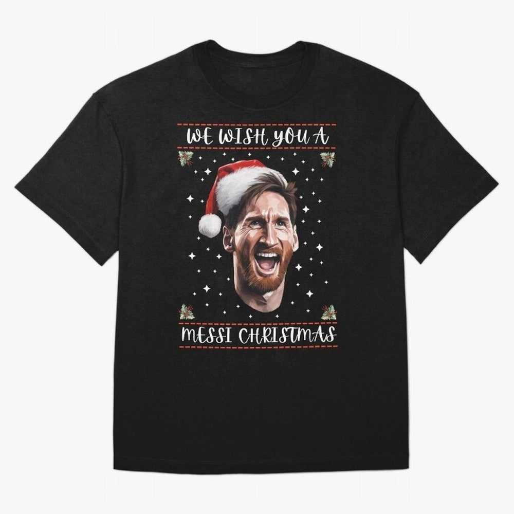 Messi Christmas Shirt ¨C Funny Football Holiday Gift | We Wish You a Messi Christmas Active T-Shirt Represent Fans Who Live for Match Day Hype around FIFA World Cup 2026 Group Stage, Messi and Cristiano Ronaldo, Argentina, France and Brazil,