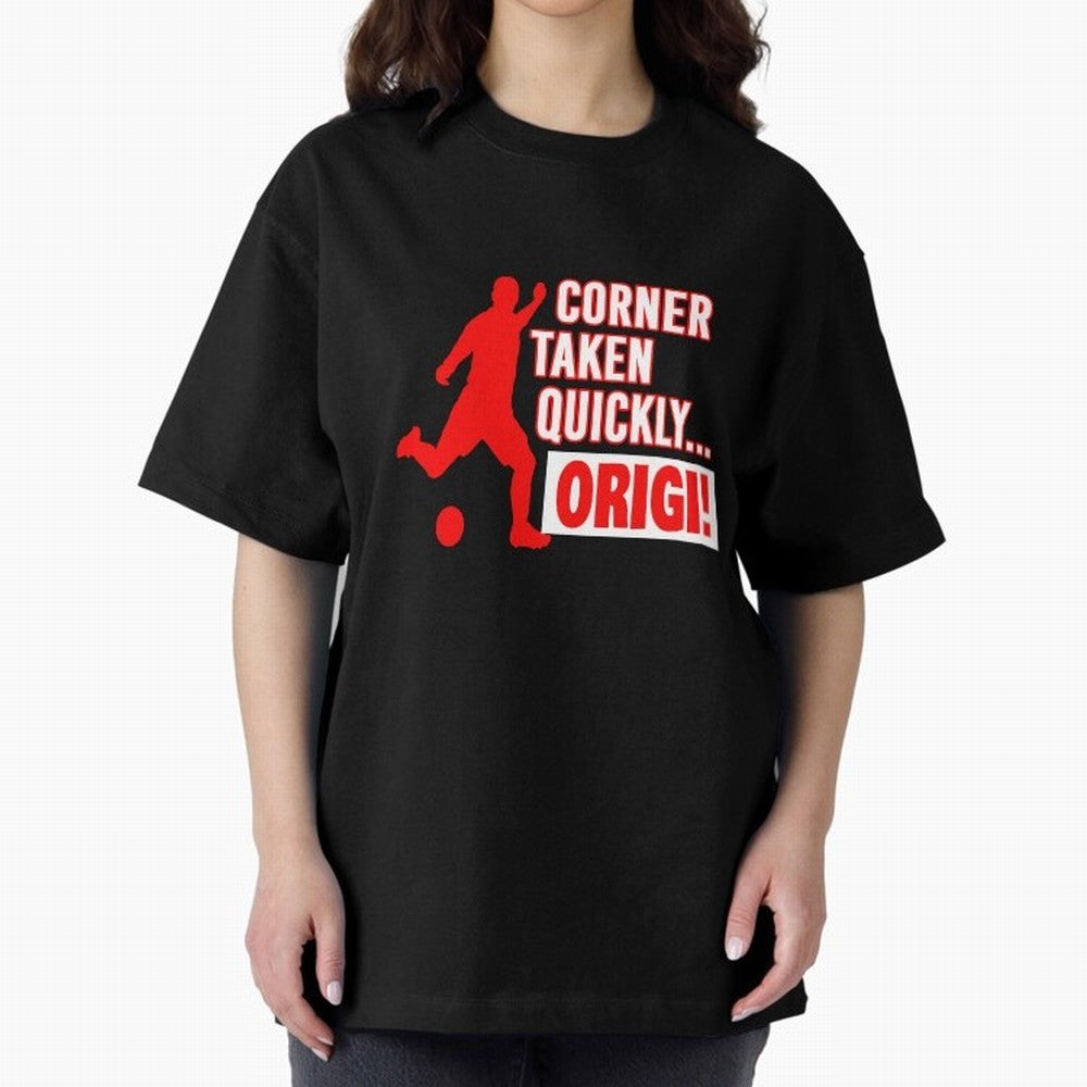 Corner Taken Quickly Origi (Red) Essential T-Shirt Celebrate Football Heritage in FIFA World Cup 2026 Centered on Messi and Cristiano Ronaldo, Argentina, France and Brazil Energy, Football Passion, Legendary Performances, Festival Vibes and