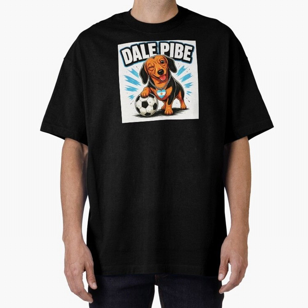 Argentine Soccer Dachshund - Dale Pibe Classic T-Shirt Make Every Kick Count in Global Football Passion for FIFA World Cup 2026, Centered on Cristiano Ronaldo, Portugal, Spain and Germany, Football Festival Excitement, Trophy Ambitions, Country