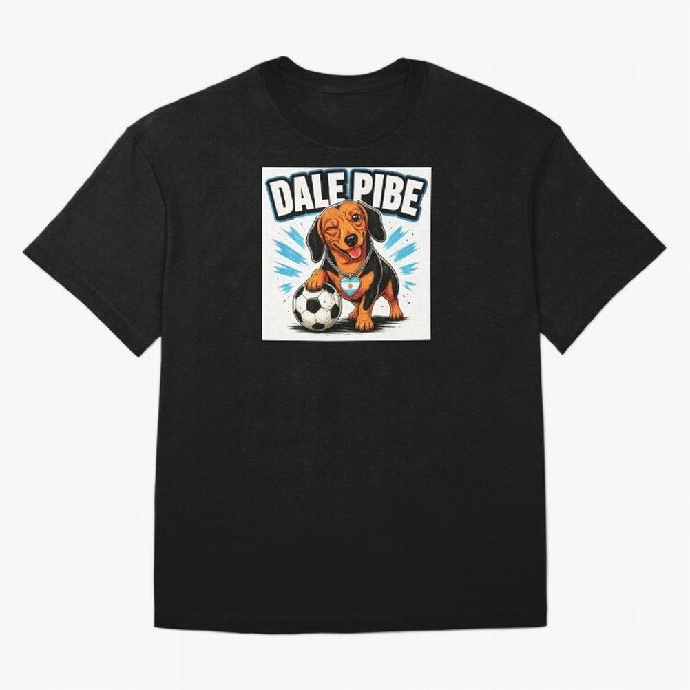 Argentine Soccer Dachshund - Dale Pibe Classic T-Shirt Make Every Kick Count in Global Football Passion for FIFA World Cup 2026, Centered on Cristiano Ronaldo, Portugal, Spain and Germany, Football Festival Excitement, Trophy Ambitions, Country