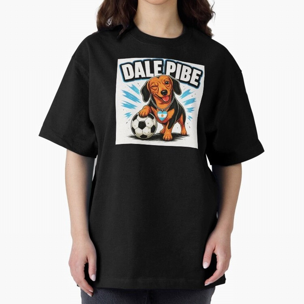 Argentine Soccer Dachshund - Dale Pibe Classic T-Shirt Make Every Kick Count in Global Football Passion for FIFA World Cup 2026, Centered on Cristiano Ronaldo, Portugal, Spain and Germany, Football Festival Excitement, Trophy Ambitions, Country