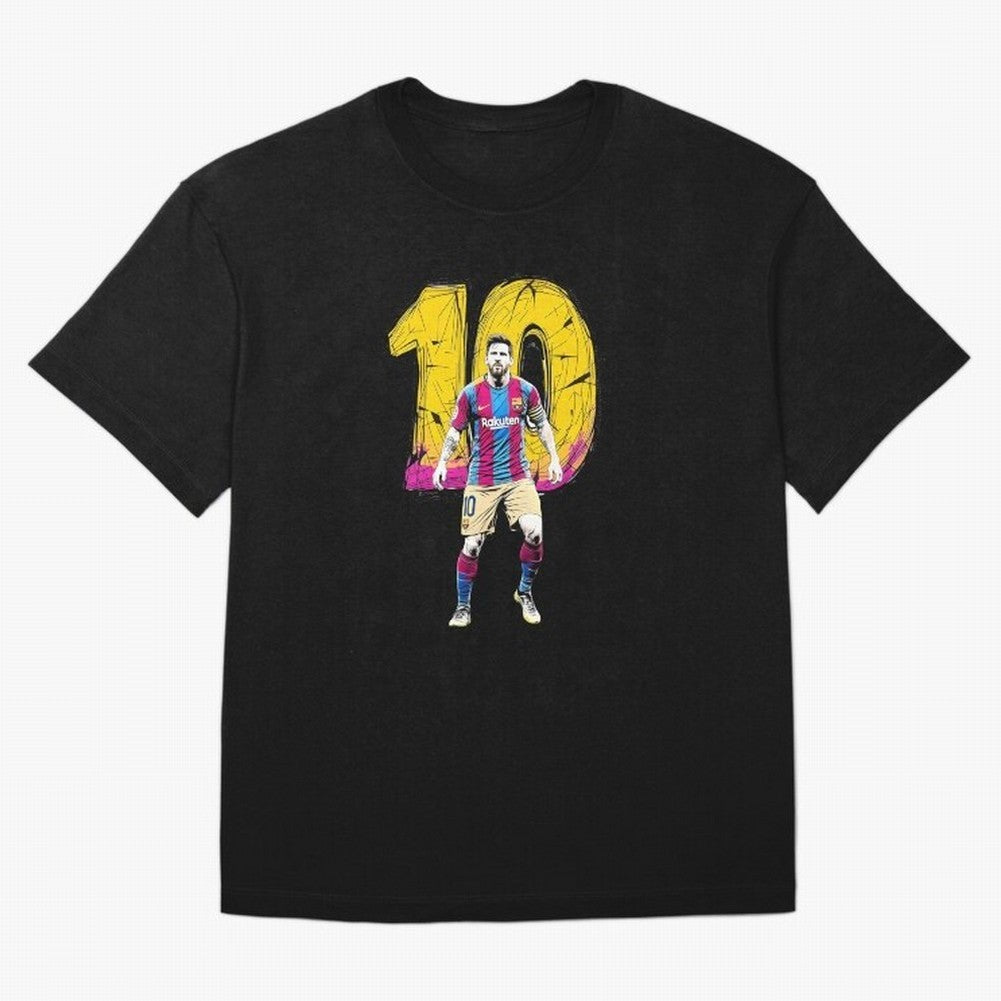 Messi sticker Oversized T-Shirt Celebrate Soccer Greatness during Global Football Passion for FIFA World Cup 2026 USA Canada Mexico, Highlighting Messi, England, Supporter Pride, Iconic Celebrations, Legendary Names and Global Match Day Energy;
