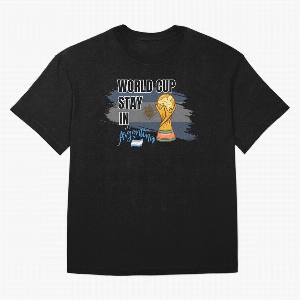 World Cup stay in Argentina Oversized T-Shirt Relive the FIFA World Cup 2026 Journey through Haaland and Mbappe Highlights, England Pride, Retro Football Energy, Iconic Rivalries, Trophy Chase Drama and Stadium Atmosphere; Made for Collectors Who