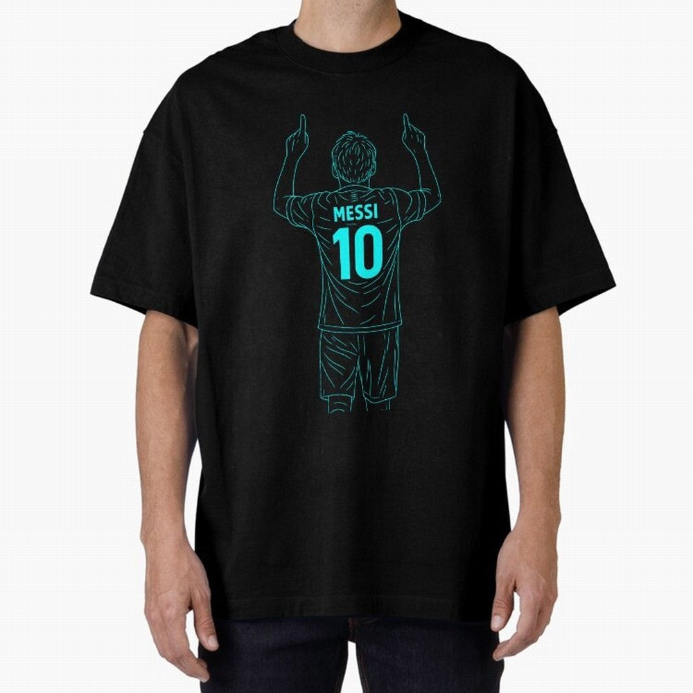 Messi Iconic Celebration Oversized T-Shirt Step into Match Day Hype around FIFA World Cup 2026 USA Canada Mexico, Mbappe and Neymar, Argentina, France and Brazil, Football Festival Excitement, Trophy Ambitions, Country Rivalries and Star Player