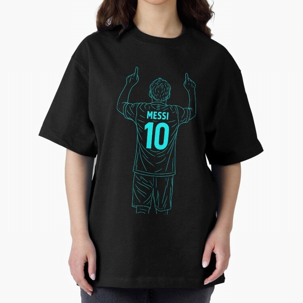 Messi Iconic Celebration Oversized T-Shirt Step into Match Day Hype around FIFA World Cup 2026 USA Canada Mexico, Mbappe and Neymar, Argentina, France and Brazil, Football Festival Excitement, Trophy Ambitions, Country Rivalries and Star Player