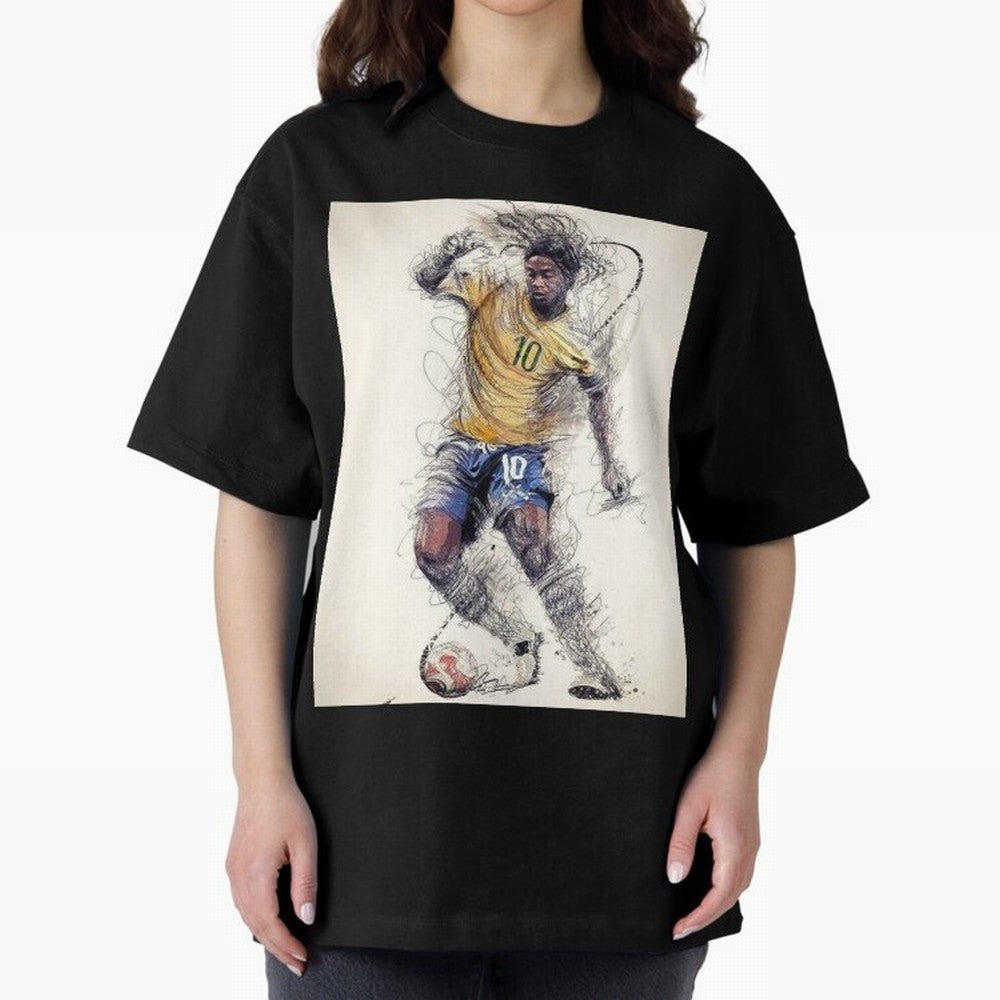 Ronaldinho Classic T-Shirt Celebrate Fan Culture around Global Football Passion for FIFA World Cup 2026 USA Canada Mexico, Featuring Messi, Portugal, Spain and Germany, Football Passion, Legendary Performances, Festival Vibes and Supporter