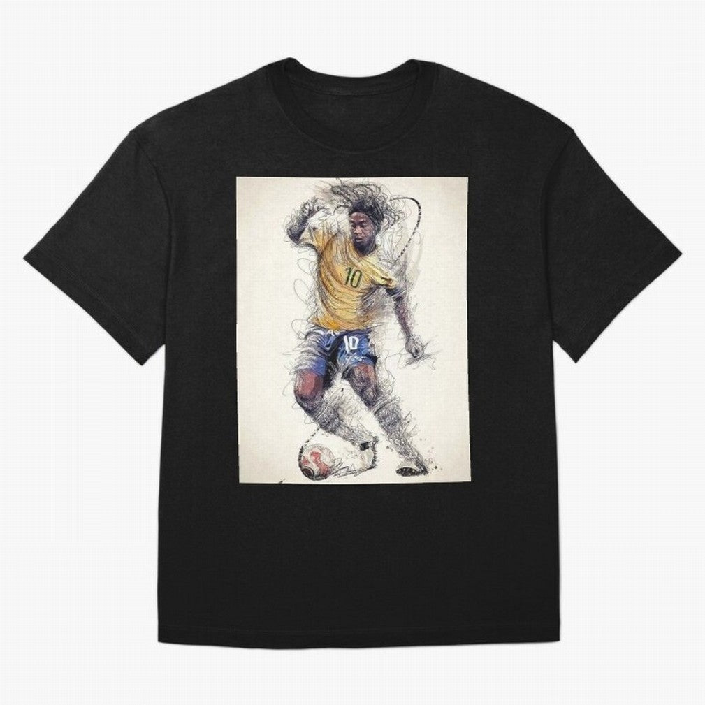 Ronaldinho Classic T-Shirt Celebrate Fan Culture around Global Football Passion for FIFA World Cup 2026 USA Canada Mexico, Featuring Messi, Portugal, Spain and Germany, Football Passion, Legendary Performances, Festival Vibes and Supporter