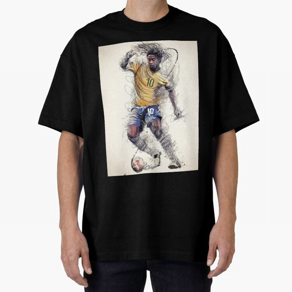 Ronaldinho Classic T-Shirt Celebrate Fan Culture around Global Football Passion for FIFA World Cup 2026 USA Canada Mexico, Featuring Messi, Portugal, Spain and Germany, Football Passion, Legendary Performances, Festival Vibes and Supporter