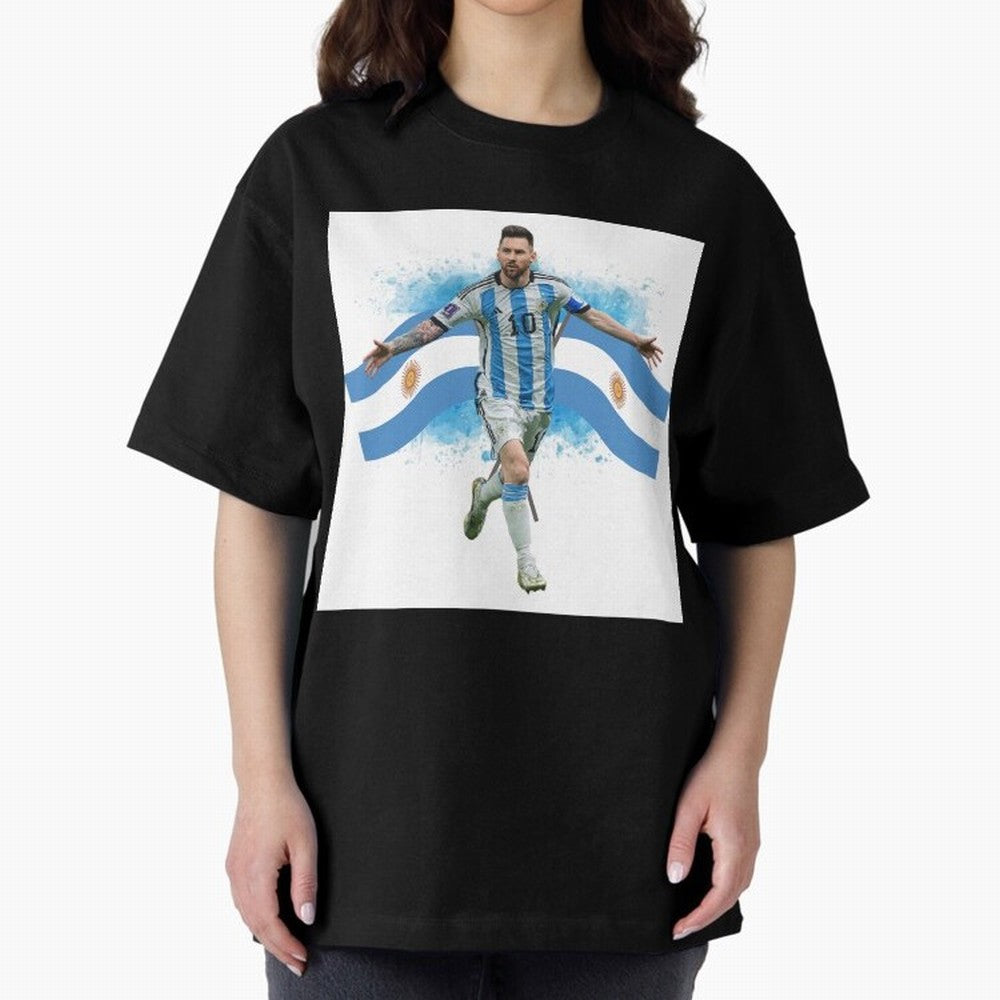Messi - Argentina Classic T-Shirt Enjoy FIFA World Cup 2026 Group Stage for Fans of Neymar and Brazil, Portugal and Argentina, Bringing Vintage Soccer Flavor, Modern Football Stars, National Flags and Final Night Emotion; Created for Match Day