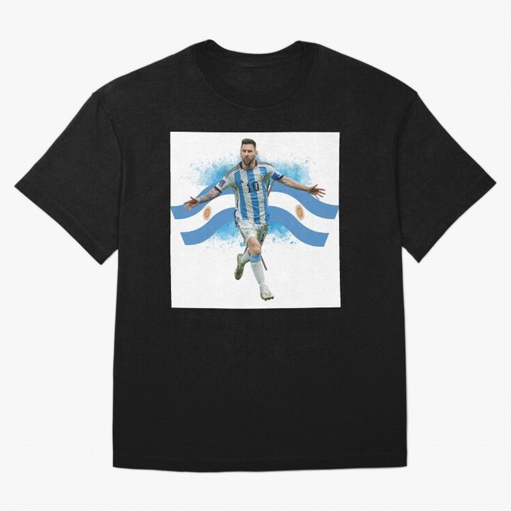 Messi - Argentina Classic T-Shirt Enjoy FIFA World Cup 2026 Group Stage for Fans of Neymar and Brazil, Portugal and Argentina, Bringing Vintage Soccer Flavor, Modern Football Stars, National Flags and Final Night Emotion; Created for Match Day