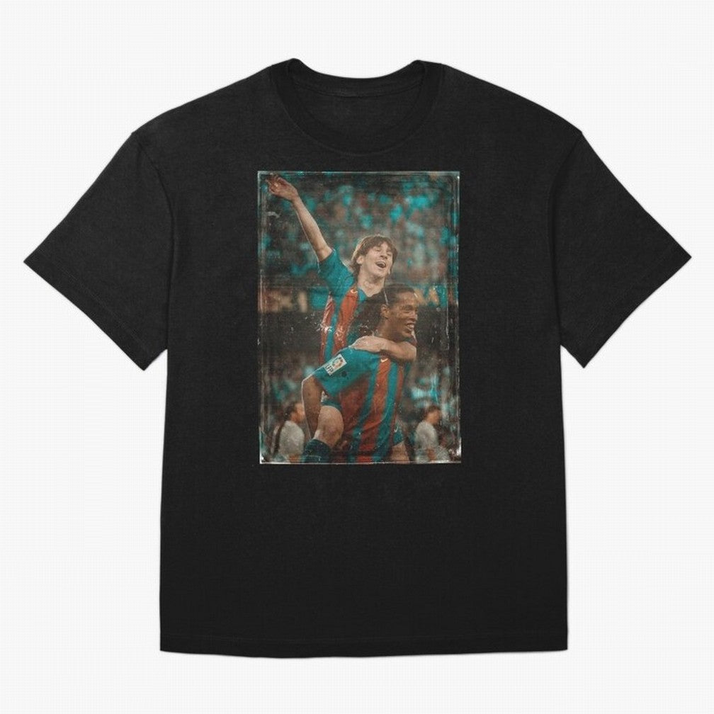 Messi and Ronaldinho Celebration Classic T-Shirt Back Your Heroes with Global Football Passion for FIFA World Cup 2026 USA Canada Mexico, Built around Mbappe and Neymar, Argentina, France and Brazil, Classic Soccer Heritage, Championship Pressure,