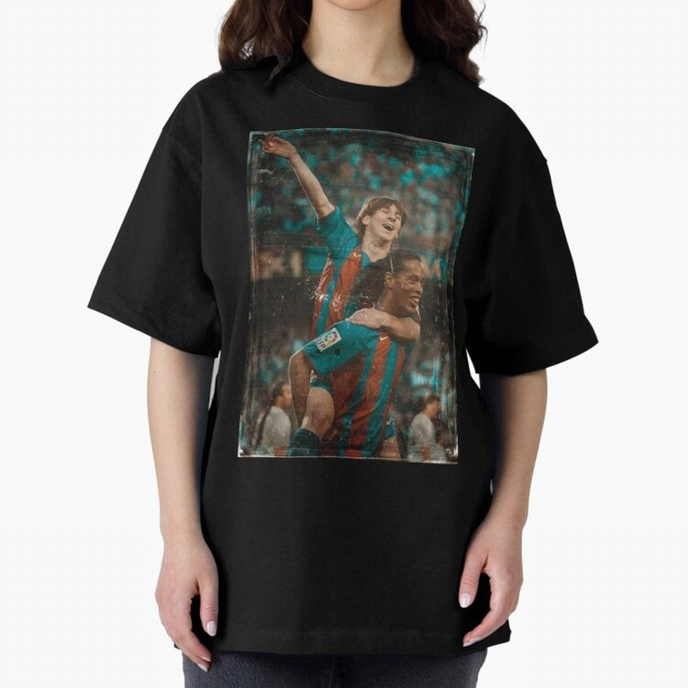 Messi and Ronaldinho Celebration Classic T-Shirt Back Your Heroes with Global Football Passion for FIFA World Cup 2026 USA Canada Mexico, Built around Mbappe and Neymar, Argentina, France and Brazil, Classic Soccer Heritage, Championship Pressure,