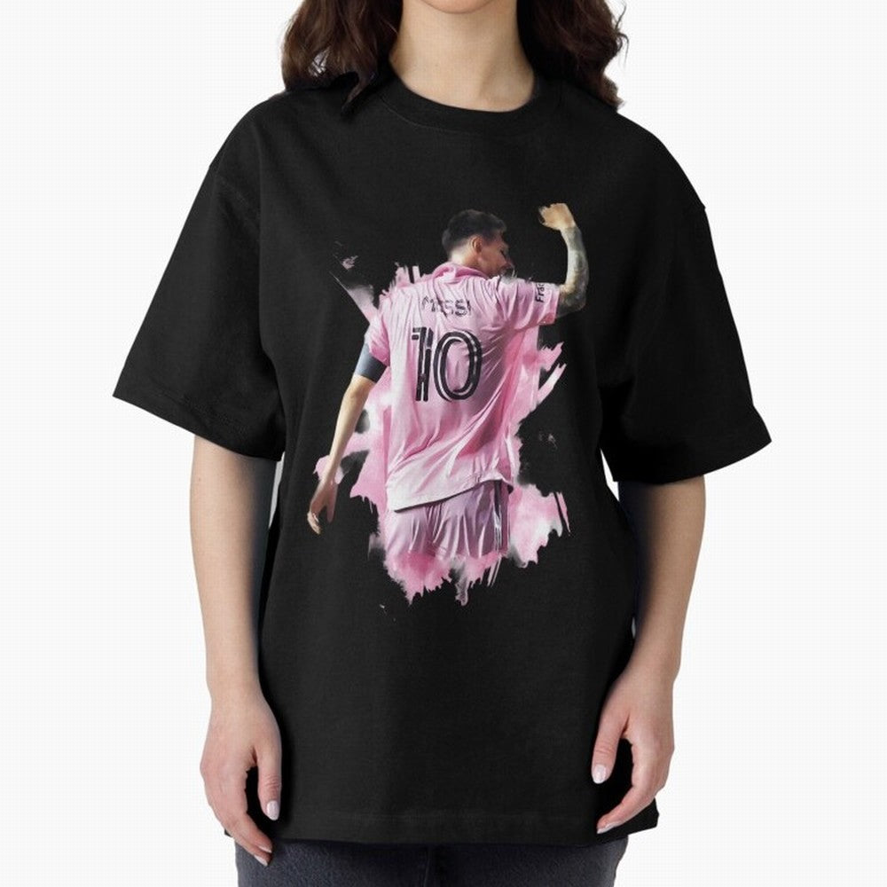 Messi Inter Miami Celebration Art ¨C Football Legend in Pink Jersey Classic T-Shirt Bring Global Tournament Vibes to the FIFA World Cup 2026 Journey through Messi, CR7 and Mbappe Highlights, Portugal, Spain and Germany Pride, Champion Mindset,