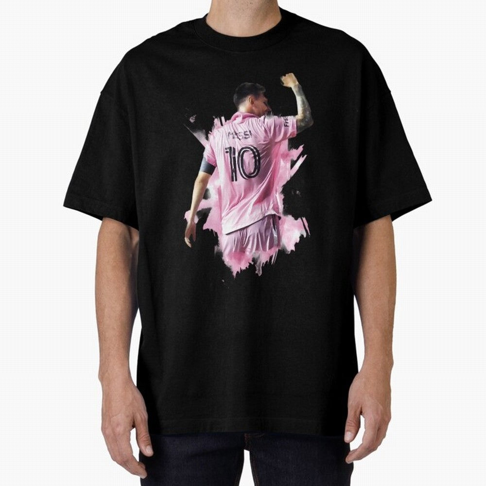 Messi Inter Miami Celebration Art ¨C Football Legend in Pink Jersey Classic T-Shirt Bring Global Tournament Vibes to the FIFA World Cup 2026 Journey through Messi, CR7 and Mbappe Highlights, Portugal, Spain and Germany Pride, Champion Mindset,
