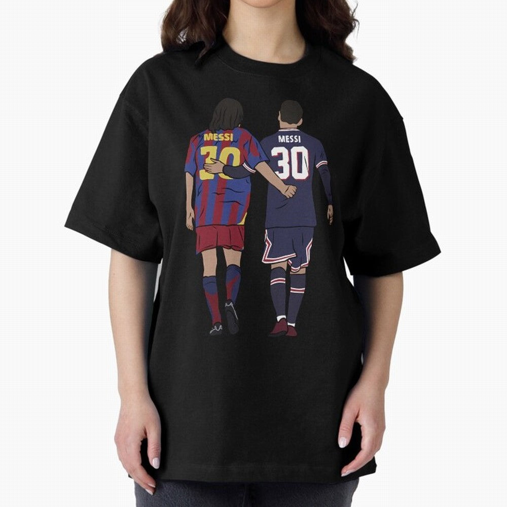 Young Messi and Old Messi Essential T-Shirt Carry FIFA World Cup 2026 for Fans of CR7 and Messi and Portugal, Bringing Football History, Final Match Energy, Crowd Noise and Once in a Lifetime Moments; Ideal for Fans Who Follow Messi, Cristiano