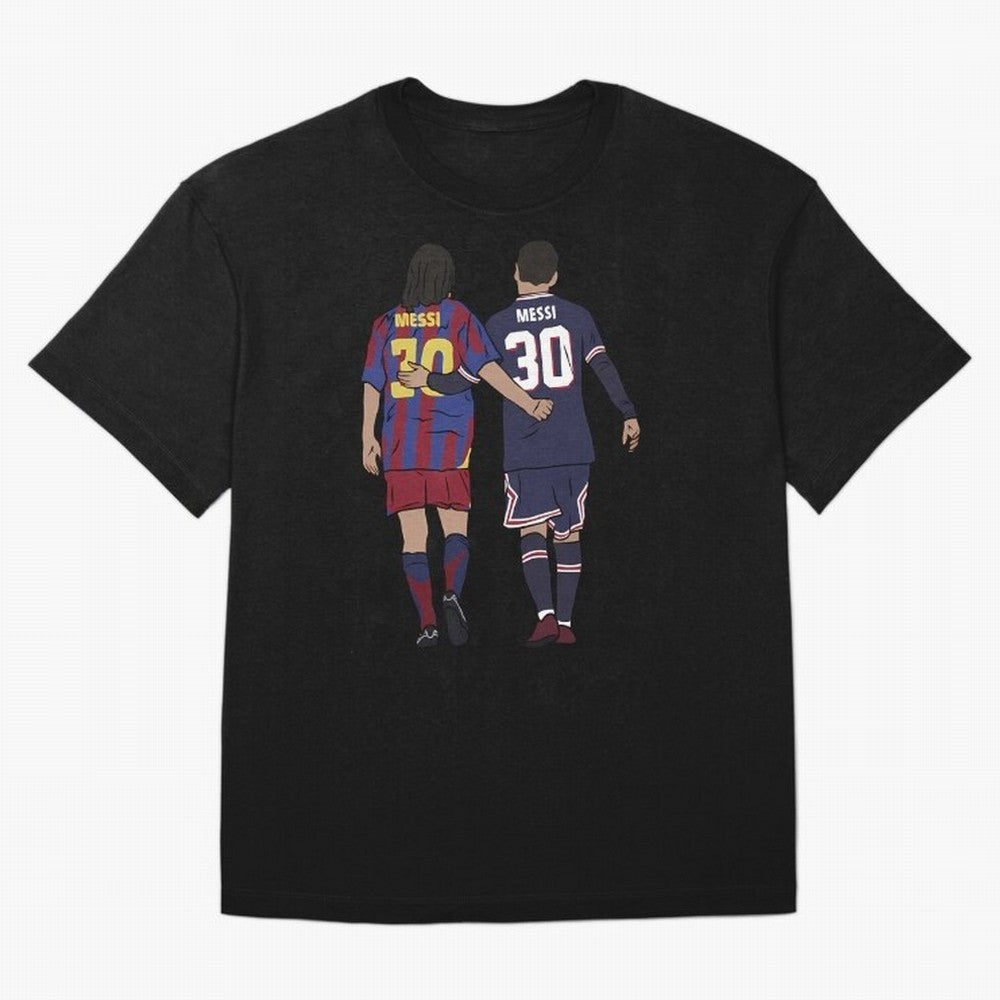 Young Messi and Old Messi Essential T-Shirt Carry FIFA World Cup 2026 for Fans of CR7 and Messi and Portugal, Bringing Football History, Final Match Energy, Crowd Noise and Once in a Lifetime Moments; Ideal for Fans Who Follow Messi, Cristiano