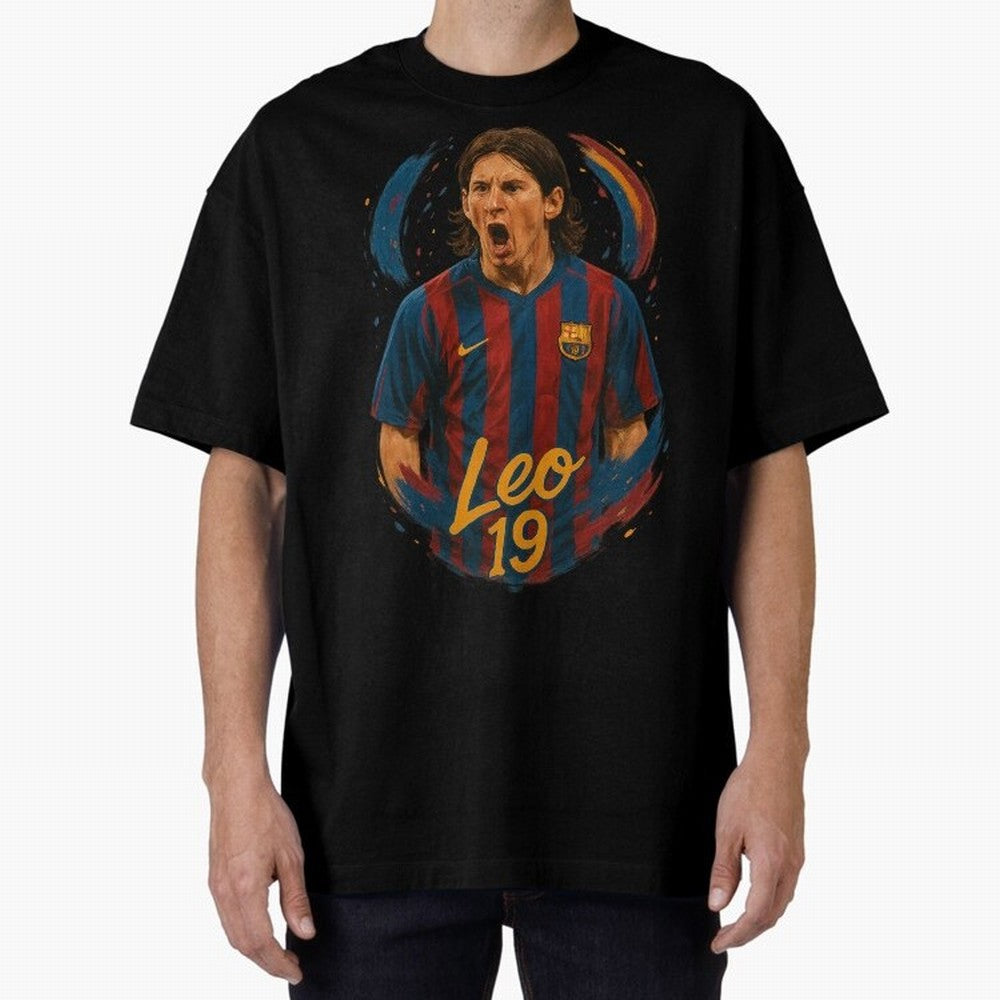 Young Messi Barcelona Art ¨C Rising Legend in Number 19 Tribute	 Classic T-Shirt Honor the Beautiful Game during FIFA World Cup 2026 Spirit, Celebrating England and Germany, Messi, CR7 and Mbappe, Game Day Rituals, Football Legends, Country Pride