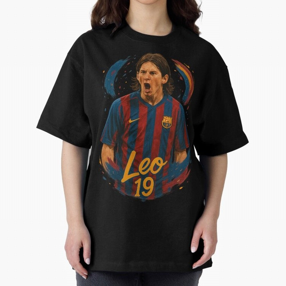 Young Messi Barcelona Art ¨C Rising Legend in Number 19 Tribute	 Classic T-Shirt Honor the Beautiful Game during FIFA World Cup 2026 Spirit, Celebrating England and Germany, Messi, CR7 and Mbappe, Game Day Rituals, Football Legends, Country Pride