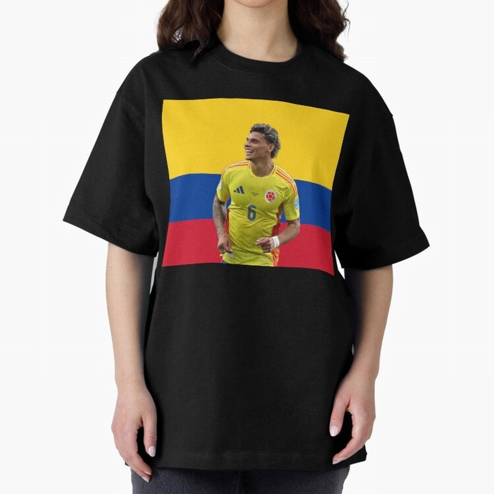 Richard Rios Colombian Flag Oversized T-Shirt Build the FIFA World Cup 2026 USA Canada Mexico Journey through Messi, Neymar and Mbappe Highlights, England and Germany Pride, Game Day Rituals, Football Legends, Country Pride and the Road to the