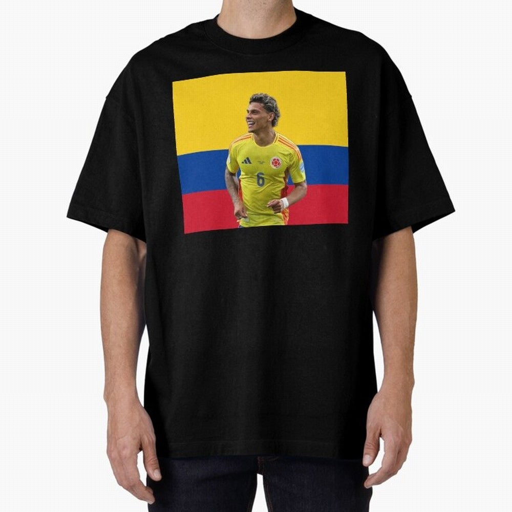 Richard Rios Colombian Flag Oversized T-Shirt Build the FIFA World Cup 2026 USA Canada Mexico Journey through Messi, Neymar and Mbappe Highlights, England and Germany Pride, Game Day Rituals, Football Legends, Country Pride and the Road to the