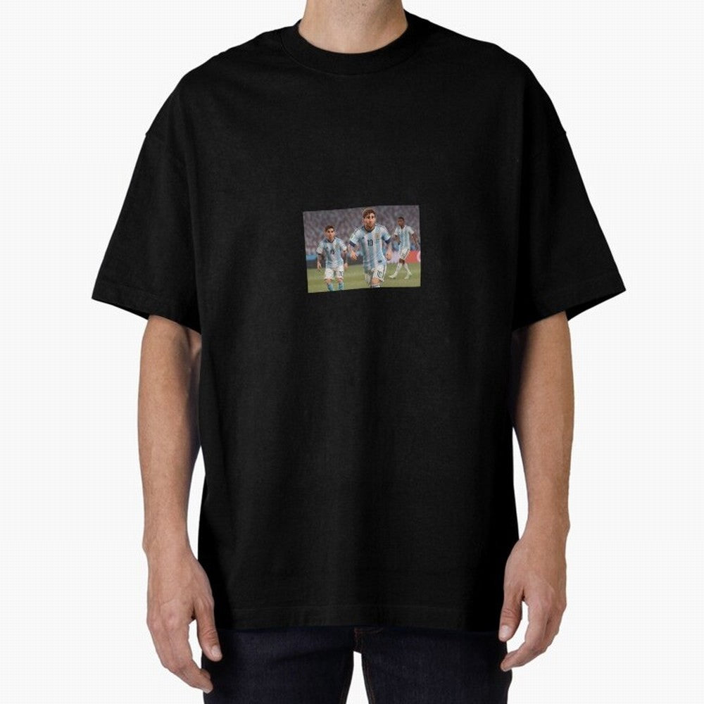 Messi Oversized T-Shirt Celebrate Soccer Greatness during Global Football Passion for FIFA World Cup 2026, Highlighting Cristiano Ronaldo, Brazil, Fan Favorite Moments, National Team Passion, Big Match Drama and Soccer History; Ideal for Football