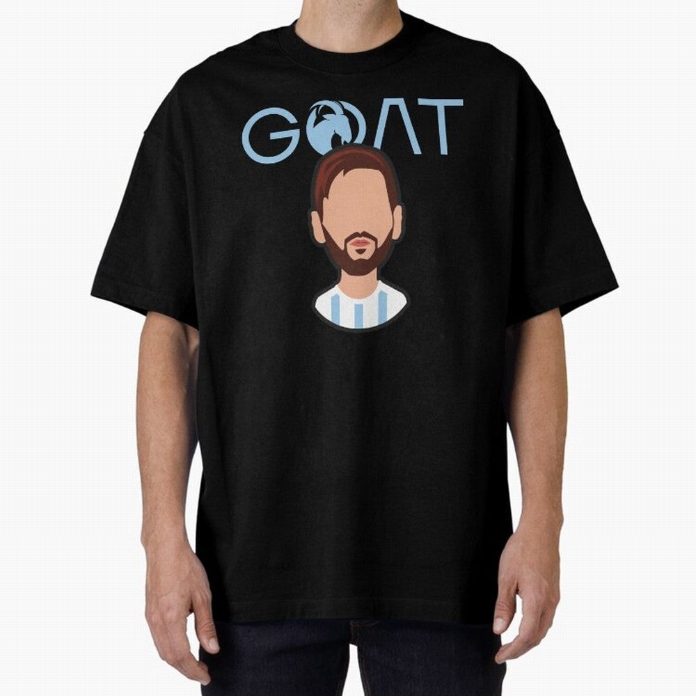 GOAT ¨C Lionel Messi Minimalist Vector Design Classic T-Shirt Celebrate National Team Dreams in Global Football Passion for FIFA World Cup 2026 Group Stage, Capturing CR7, Brazil, Vintage Soccer Flavor, Modern Football Stars, National Flags and