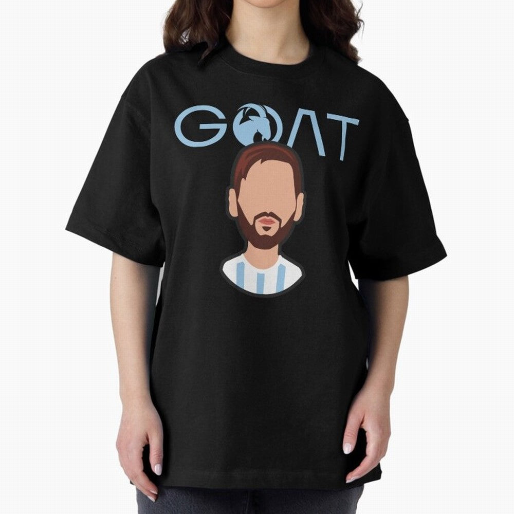 GOAT ¨C Lionel Messi Minimalist Vector Design Classic T-Shirt Celebrate National Team Dreams in Global Football Passion for FIFA World Cup 2026 Group Stage, Capturing CR7, Brazil, Vintage Soccer Flavor, Modern Football Stars, National Flags and