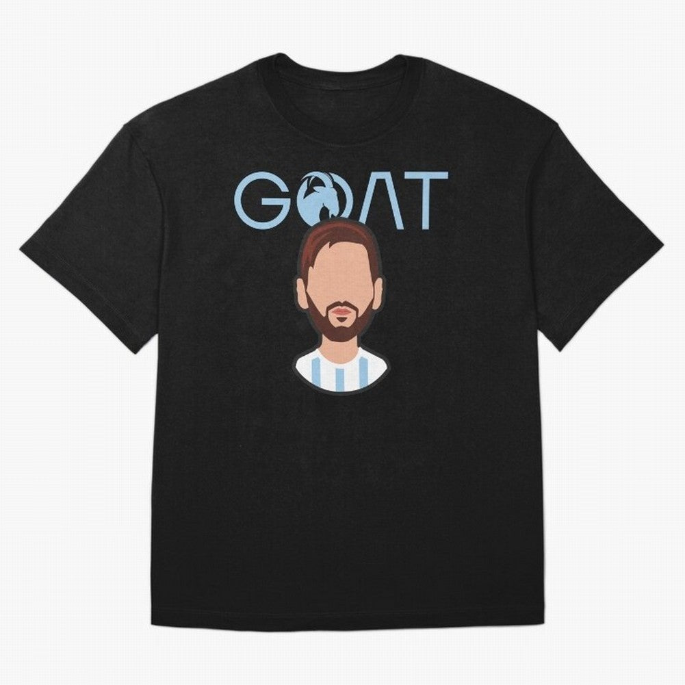GOAT ¨C Lionel Messi Minimalist Vector Design Classic T-Shirt Celebrate National Team Dreams in Global Football Passion for FIFA World Cup 2026 Group Stage, Capturing CR7, Brazil, Vintage Soccer Flavor, Modern Football Stars, National Flags and