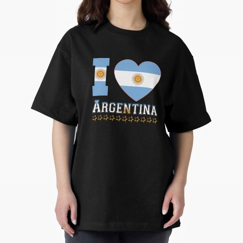 I love Argentina Classic T-Shirt Enjoy the Biggest Football Party of the FIFA World Cup 2026 Journey through CR7 and Messi Highlights, England Pride, Retro Football Energy, Iconic Rivalries, Trophy Chase Drama and Stadium Atmosphere; Ideal for