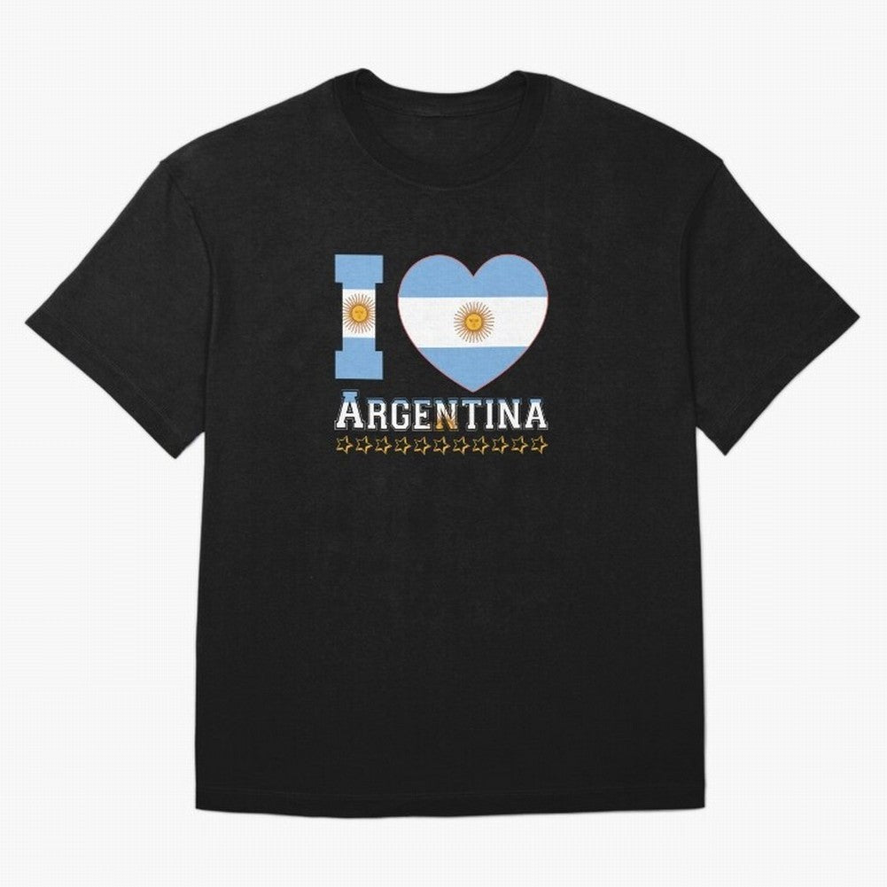 I love Argentina Classic T-Shirt Enjoy the Biggest Football Party of the FIFA World Cup 2026 Journey through CR7 and Messi Highlights, England Pride, Retro Football Energy, Iconic Rivalries, Trophy Chase Drama and Stadium Atmosphere; Ideal for