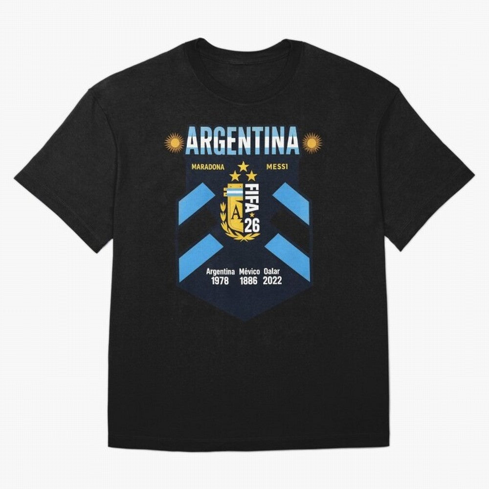 Argentina Football Champions Legacy Badge Design Active T-Shirt Share the Excitement of FIFA World Cup 2026 Spirit, with Spain, Haaland and Mbappe, Goal Celebration Energy, Supporter Heritage, Football Icons and Worldwide Tournament Joy; Ideal for