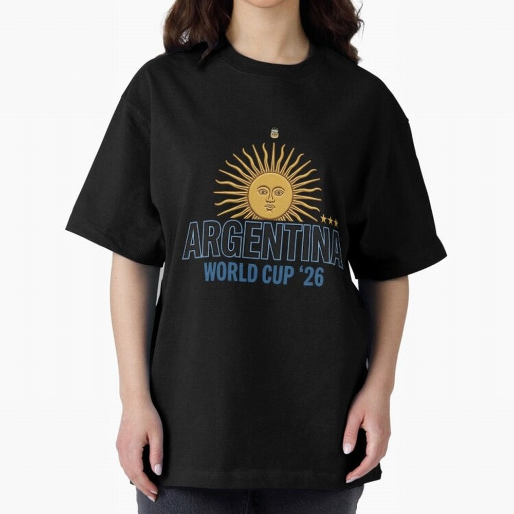 Argentina Football Sun of May - World Cup 2026 Gold Edition Essential T-Shirt Celebrate National Team Dreams in FIFA World Cup 2026 Made for Messi and Cristiano Ronaldo, Brazil, Portugal and Argentina Energy, Fan Favorite Moments, National Team