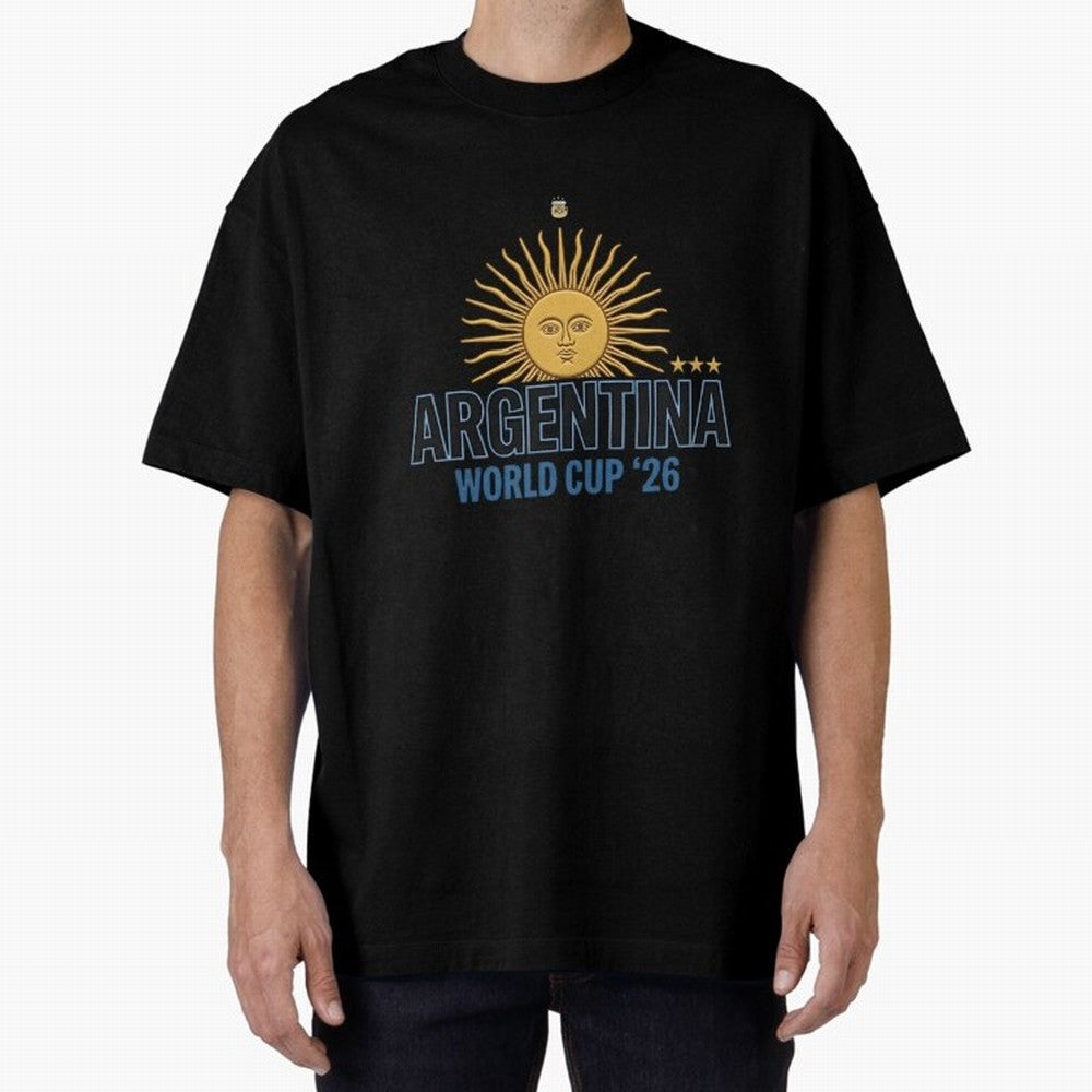Argentina Football Sun of May - World Cup 2026 Gold Edition Essential T-Shirt Celebrate National Team Dreams in FIFA World Cup 2026 Made for Messi and Cristiano Ronaldo, Brazil, Portugal and Argentina Energy, Fan Favorite Moments, National Team