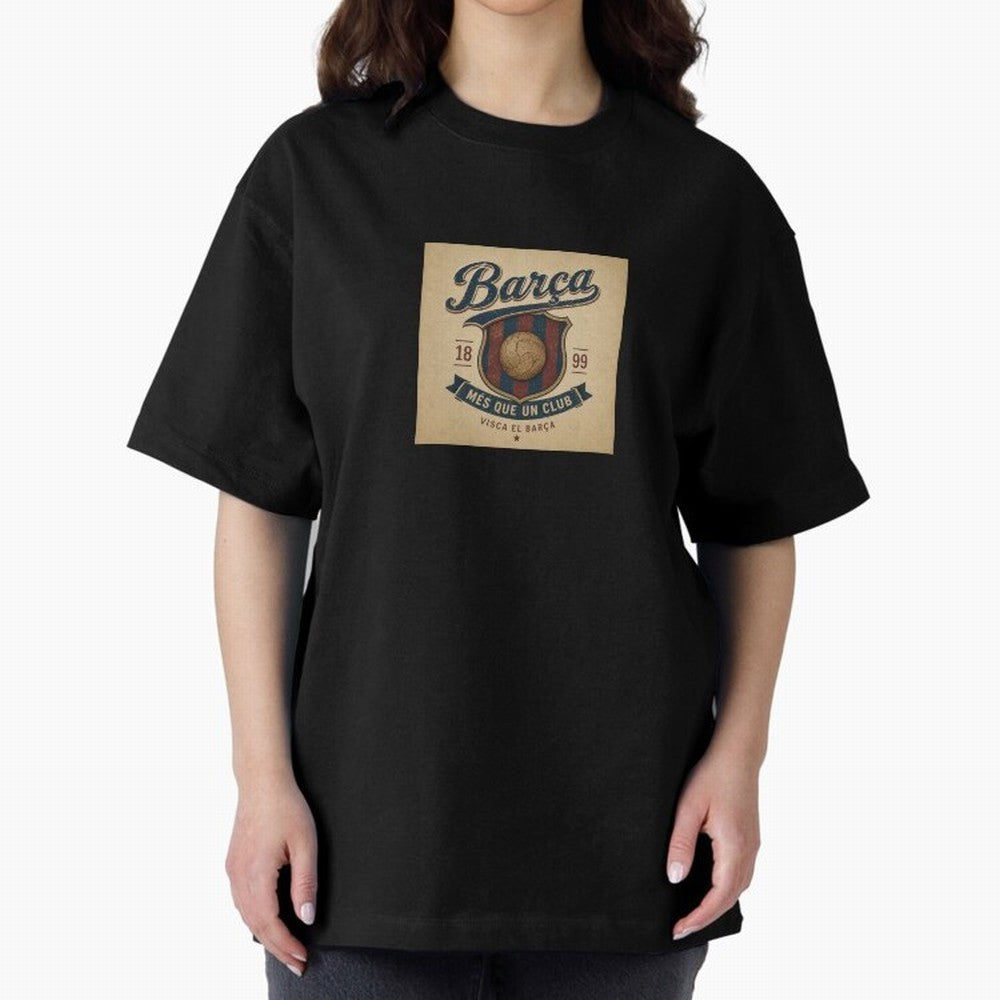 Bar?a Oversized T-Shirt Celebrate Golden Goal Energy in Global Football Passion for FIFA World Cup 2026 USA Canada Mexico, Connected to Cristiano Ronaldo, Haaland and CR7, Brazil, Classic Soccer Heritage, Championship Pressure, Fan Loyalty and