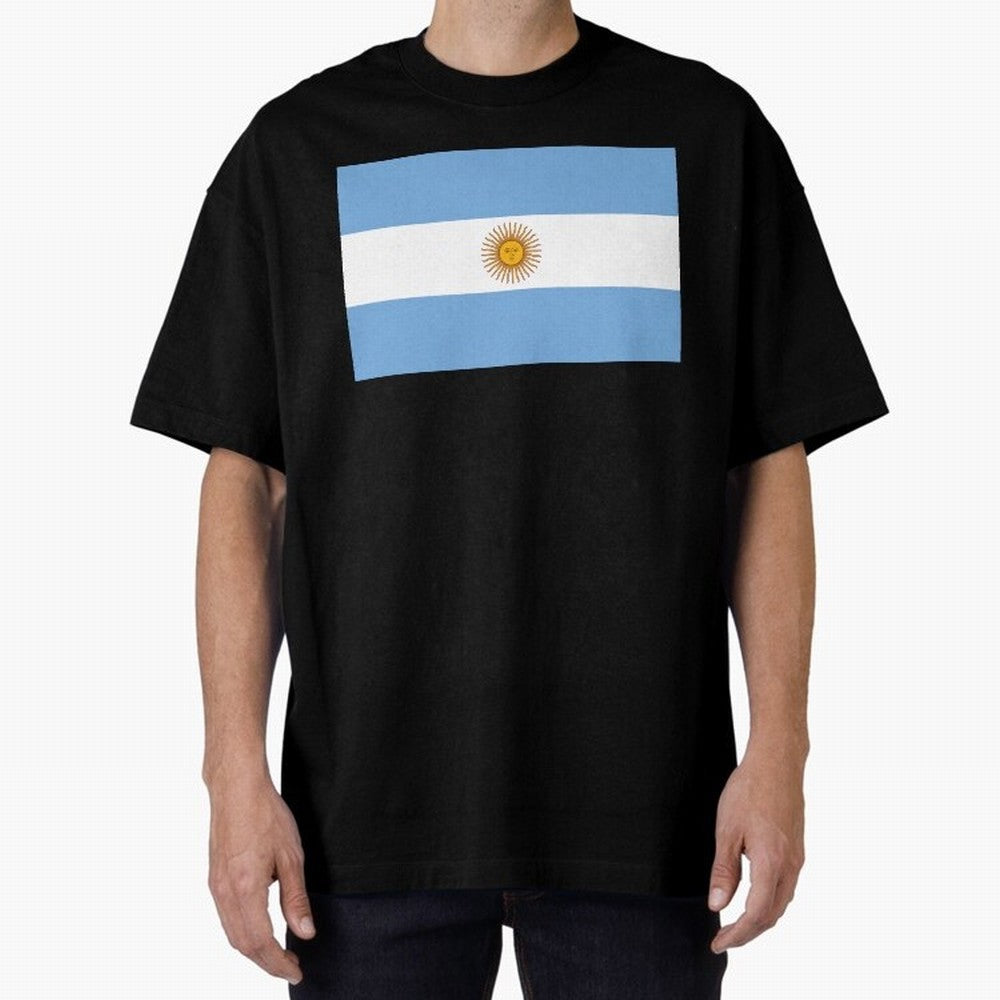 Argentina Oversized T-Shirt Spotlight the FIFA World Cup 2026 USA Canada Mexico Journey through Haaland Highlights, Spain Pride, Global Supporter Spirit, Legendary Goals, National Colors and Tournament Celebration; Perfect for Supporters Who Want