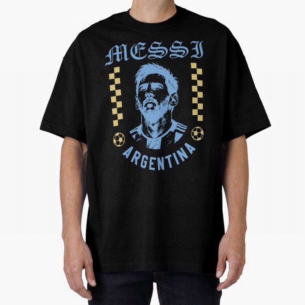 Messi Argentina Vintage Football Design World Cup Fan Art Classic T-Shirt Relive Legendary Nights from FIFA World Cup 2026 USA Canada Mexico Highlighting Messi and Cristiano Ronaldo, Argentina Energy, Vintage Soccer Flavor, Modern Football Stars,