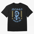 Messi Argentina Vintage Football Design World Cup Fan Art Classic T-Shirt Relive Legendary Nights from FIFA World Cup 2026 USA Canada Mexico Highlighting Messi and Cristiano Ronaldo, Argentina Energy, Vintage Soccer Flavor, Modern Football Stars,